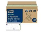 Tork 290179 Advanced Zickzack Papierhandtücher, 2-lagig, 25 x 23cm, grün 1 Karton = 3750 Tücher