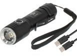 Brennenstuhl LuxPremium TL 410 A LED-Taschenlampe, 400 Lumen, Aluminium, USB C, IP44, 131m Leuchtweite, schwarz