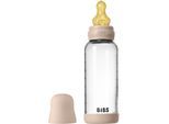 BIBS Baby Glass Bottle Round Latex oorbellen Blush 240 ml