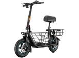 Elektroscooter , Schwarz , Metall , 53.5x99x123 cm , Freizeit & Co, E-Mobilität, E-Scooter