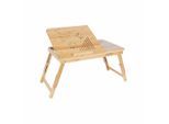 Boxxx Laptoptisch , Naturfarben , Holz , Bambus , rechteckig , 35x29x55 cm , ausziehbar, höhenverstellbar, klappbar , Holzmöbel, Holztische, Schreibtische Holz, Schreibtische Holz