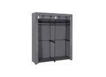 Boxxx Stoffschrank, Grau, Metall, Textil, 2 Fächer, 140x174x43 cm, Schlafzimmer, Kleiderschränke, Stoffschrank