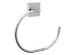 Handtuchstange TESA "EKKRO Badetuchstange ohne Bohren - 5 cm : 64,5 cm : 6,0 cm", chrome, B:19,5cm H:6,5cm T:20,5cm, Handtuchhalter, Handtuchstange, selbstklebende Handtuchhalterung - chrom - silber glänzend