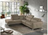 Ecksofa EGOITALIANO "Matt, hoher Sitzkomfort und aufwendige Detailverarbeitung, L-Form", grau (taupe), B:285cm H:100cm T:221cm, Leder »BULL« (echtes Rindsleder). Geschliffenes, pigmentiertes und behandeltes Rindsleder mit einer Dicke von 1, 3-1, 5 mm. Dieses Leder zeigt eine ziemlich weiche Hand mit einem halb undurchsichtigen Aussehen. Es handelt sich um ein geschütztes Leder. Eine leichte Decksc