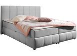 Boxbett OTTO HOME "Hartley inkl. Bettkasten und Topper, auch in Überlänge erhältlich", grau, B:212cm L:210cm, Komplettbetten, wahlweise mit Bonnell- oder TTFK-Matratze in H2, H3 o. H4 erhältlich