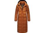 Steppmantel NAVAHOO "Isalie", Damen, Gr. XXL (44), braun (zimt), Oberstoff: 100% Polyester. Futter: 100% Polyester. Wattierung: 100% Polyester. Ärmelfutter: 100% Polyester, oversize wadenlang, Ärmel ohne Ärmelschlitz Rippstrickbündchen mit innenliegendem Gummizug, Mäntel Steppmantel, zeitloser Wintermantel mit abnehmbarer Kapuze