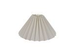 Alpe Design Plissierter Lampenschirm aus weißem Leinen 23 cm