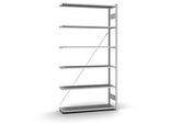 Anbau-Steckregal Orion Plus, verzinkt, B 1300 x T 400 x H 2500 mm