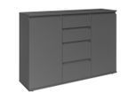 Boxxx Kommode Brest, Anthrazit, Kunststoff, 2 Fächer, 4 Schublade(n) Schubladen, 119x84x35 cm, Typenauswahl, stehend, in verschiedenen Größen erhältlich, Wohnzimmer, Kommoden & Sideboards, Kommoden