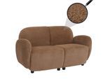 2er-Sofa MCW-P33, 2-Sitzer Couch Loungesofa, Stoff/Textil Chenille (330 g/m²) Öko-Tex ~ braun