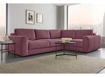 Ecksofa HOME AFFAIRE "Bloomfield, Mega Polsterecke, Breite 289cm, viel Platz, L-Form", rosa (altrosa), B:289cm H:84cm T:209cm, 100% Polyester, Sofas, Ecksofa, In verschiedenen Größen