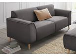 2,5-Sitzer HOME AFFAIRE "Janek Scandic Design, elegant und zeitlos", schwarz (pepper), B:193cm H:81cm T:90cm, Struktur fein ( 100% Polyester);Struktur weich (92% Polyester, 8% Nylon);Struktur fein ( 100% Polyester), Sofas, mit Federkern und Keder in scandinavischem Design