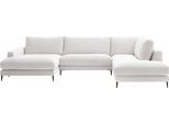 Wohnlandschaft HOME AFFAIRE "Downtown XXL B/T/H: 341/223/84 cm Loungemöbel zum Relaxen", weiß, B:341cm H:84cm T:223cm, 88% Polyester, 12% Polyacryl, Sofas, Wohnlandschaft, weicher Sitzkomfort, Cord-Bezug, weicher Sitzkomfort U-Form