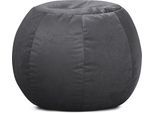 Sitzsack MAGMA HEIMTEX "Plump MARLA", grau (anthrazit), B:75cm H:50cm, Bezug: 100% Polyester, Sitzsäcke, Sitzsack