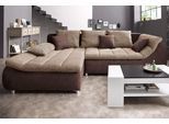 Ecksofa HOME AFFAIRE "Imola, bequem, aktuelle Steppung im Sitz, L-Form, Breite 270cm", braun (mokka, cappuccino), B:270cm H:90cm T:170cm, Microfaser PRIMABELLE (100% Polyester) / Struktur (82% Polyester, 9% Viscose, 7% Baumwolle, 2% Nylon);Kunstleder SOFTLUX / Struktur (82% Polyester, 9% Viscose, 7% Baumwolle, 2% Nylon);Cord (93% Polyester, 7% Polyamid), Sofas, Ecksofa, wahlweise mit Bettfunktion