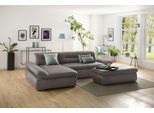 Ecksofa HOME AFFAIRE "Avesa L-Form", braun (schlamm), B:300cm H:80cm T:172cm, 100% Polyester, Sofas, Ecksofa, Wahlweise mit Armteilvertsellung und Bettfunktion, B/T/H: 300/172/80cm
