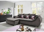Ecksofa HOME AFFAIRE "Imolaa elegant, Breite 270cm, moderne Sitzsteppung, bequem, L-Form", schwarz (asche), B:270cm H:90cm T:170cm, 100% Polyester, Sofas, Ecksofa, auch mit Bettfunktion und Bettkasten