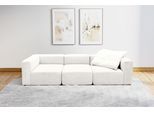3-Sitzer HOME AFFAIRE "Utvik bestehend aus 2 Eck- und 1 Mittelelement", weiß, B:301cm H:69cm T:108cm, 95% Polyester, 5% Nylon, Sofas, einzelne Module für individuelle Zusammenstellung