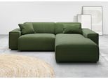 Ecksofa HOME AFFAIRE "Glimminge L-Form auch in Breitcord, Feincord + Easy care-Bezug", grün (oliv), B:234cm H:71cm T:191cm, 95% Polyester, 5% Nylon, Sofas, Ecksofa, Breite 234, Zierkissen