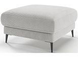 Polsterhocker HOME AFFAIRE "Downtown", silber, B:80cm H:44cm T:80cm, 95% Polyester, 5% Nylon, Hocker, Polsterhocker, passend zur Serie, auch in Cord