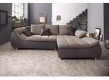 Ecksofa HOME AFFAIRE "Imola, bequem, aktuelle Steppung im Sitz, L-Form, Breite 270cm", braun (dunkelbraun, cappuccino), B:270cm H:90cm T:170cm, Microfaser PRIMABELLE (100% Polyester) / Struktur (82% Polyester, 9% Viscose, 7% Baumwolle, 2% Nylon);Kunstleder SOFTLUX / Struktur (82% Polyester, 9% Viscose, 7% Baumwolle, 2% Nylon);Cord (93% Polyester, 7% Polyamid), Sofas, Ecksofa, wahlweise mit Bettfun