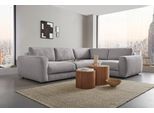Ecksofa HOME AFFAIRE "Bloomfield, Breite 304cm, Mega Polsterecke mit viel Platz, L-Form", grau, B:304cm H:84cm T:224cm, 92% Polyester 8% Nylon, Sofas, Ecksofa, extra tiefe Sitzfläche, wahlweise mit Sitztiefenverstellung