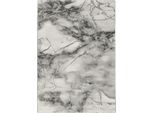 Teppich MERINOS "Craft 23270", grau, B:200cm H:12mm L:290cm, Polypropylen (PP), Teppiche, Teppich, Wohnzimmer, moderne Marmor Optik