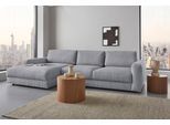 Ecksofa HOME AFFAIRE "Bloomfield, elegant, viel Platz, Mega Couch, Breite 303cm, L-Form", grau (antarctica), B:303cm H:84cm T:176cm, 100% Polyester, Sofas, Ecksofa, extra tiefe Sitzfläche, wahlweise mit Sitztiefenverstellung