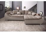 Ecksofa HOME AFFAIRE "Imola, bequem, aktuelle Steppung im Sitz, L-Form, Breite 270cm", braun (cappuccino, cappuccino), B:270cm H:90cm T:170cm, Microfaser PRIMABELLE (100% Polyester) / Struktur (82% Polyester, 9% Viscose, 7% Baumwolle, 2% Nylon);Kunstleder SOFTLUX / Struktur (82% Polyester, 9% Viscose, 7% Baumwolle, 2% Nylon);Cord (93% Polyester, 7% Polyamid), Sofas, Ecksofa, wahlweise mit Bettfunk