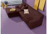 Ecksofa HOME AFFAIRE "Anzio, elegant und gemütlich, Breite 239cm, L-Form", braun, B:239cm H:75cm T:82cm, Sofas, Ecksofa, wahlweise mit Bettfunktion
