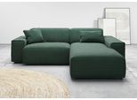 Ecksofa HOME AFFAIRE "Glimminge L-Form auch in Breitcord, Feincord + Easy care-Bezug", grün, B:234cm H:71cm T:191cm, 95% Polyester, 5% Nylon, Sofas, Ecksofa, Breite 234, Zierkissen