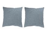 Kissenhülle HOME WOHNIDEEN "LUCIO 2ER PACK MIT FÜLLUNG" Gr. 1, blau (rauchblau), B:40cm L:40cm, Polyester, Polyester, Kissenbezüge, Kissenhülle