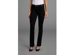 Bootcut-Jeans ARIZONA "Ultra-Stretch", Damen, Gr. 100, K + L Gr, schwarz (schwarz schwarz), Denim/Jeans, Obermaterial: 74% Baumwolle, 24% Polyester, 2% Elasthan, Basic, extraeng lang, Jeans, normale Passform, Baby-Bootcut, Used-Look-Waschung, Topseller