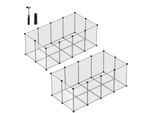 SONGMICS 2er set XXL Freigehege mit Bodenplatten