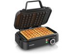 Arendo Waffeleisen Waffelautomat – 2 Waffeln à 12,6 cm-, 1200 W, Antihaftbeschichtung – Belgische Waffeln