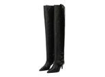 Philipp Plein Stiefel - Stiefel Niedrige Absätze Overknee Cocco Crocco Pri - Gr. 38 (EU) - in Schwarz - für Damen