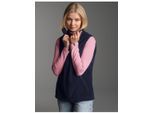 Fleeceweste TRIGEMA "TRIGEMA Fleeceweste", Damen, Gr. S, blau (navy), 100% Polyester, Westen Fleeceweste