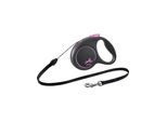 Flexi Black Design S leash 5 m 12 kg pink
