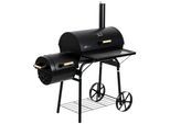 Smoker EL FUEGO "Dakota", schwarz, B:122cm H:132cm T:66cm, Grills, BxTxH: 122x66x133 cm