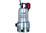 T.I.P. Schmutzwasser Tauchpumpe - Edelstahl, 18.000 l/h, 8 m Förderhöhe, 700 W, 30 mm Korngröße, robust, Maxima 300 IX 30116