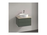 Villeroy und Boch Antao Waschtisch-Unterschrank K18013HL 60x36x50cm, Waschbeckenplattenfarbe botticino, leaf green matt lacquer