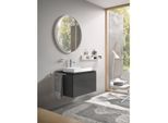 Duravit DuraSquare Aufsatzbecken weiss mit L-Cube Konsolenwaschtischunterbau 82 x 55 cm graphit matt