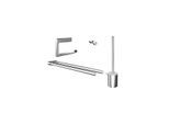 Emco Flow Bad Accessoires Set Paket Papierhalter,Haken,Handtuchhalter,WC-Bürste