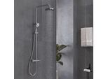 Kludi Logo Thermostat-Dual-Shower-System 6809505-00 chrom, mit Kopf- und Handbrause