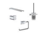 hansgrohe AddStoris Bad Accessoires Set chrom, Handtuchhalter, Haken, Bürstengarnitur, Papierhalter