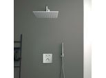 Ideal Standard Ceratherm Navigo Duschsystem Set Unterputz, eckig, chrom mit Thermostat, Kopfbrause, Handbrause