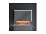 Villeroy und Boch My View Now Spiegelschrank A4551200 120 x 75 x 16,8 cm, LED-Beleuchtung, 3 Türen, mit Sensorschalter