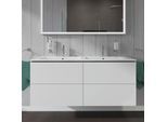 Duravit ME by Starck Doppelwaschtisch Waschtischunterschrank 130 cm, weiss matt