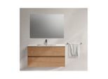 Ideal Standard Eurovit Plus Waschtisch mit Unterschrank 60 cm R0572Y8 Waschtisch-Set, 61x45x56,5 cm, 1 Hahnloch, Korpus Hamilton Eiche