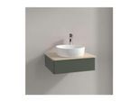 Villeroy und Boch Antao Waschtisch-Unterschrank L07013HL 60x19x50cm, Waschbeckenplattenfarbe botticino, leaf green matt lacquer